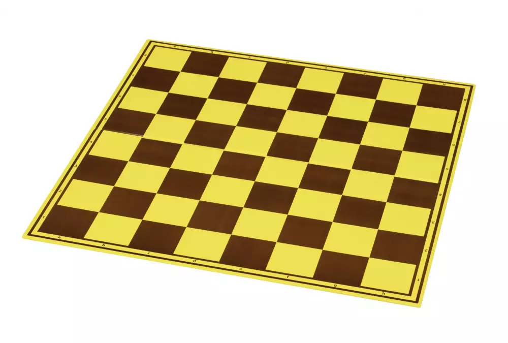 Szachownica tekturowa Turniejowa, żółto - brązowa, powierzchnia zabezpieczona z obu stron