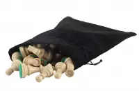 Zestaw szachowy turniejowy - figury szachowe drewniane CHW26 JM z dodatkowymi hetmanami (król 90 mm) + szachownica tekturowa składana o polu 55 mm + w