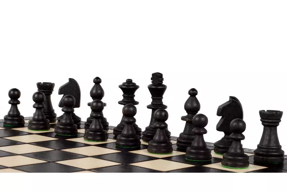 SZACHY MAGNETYCZNE DREWNIANE - CZARNE