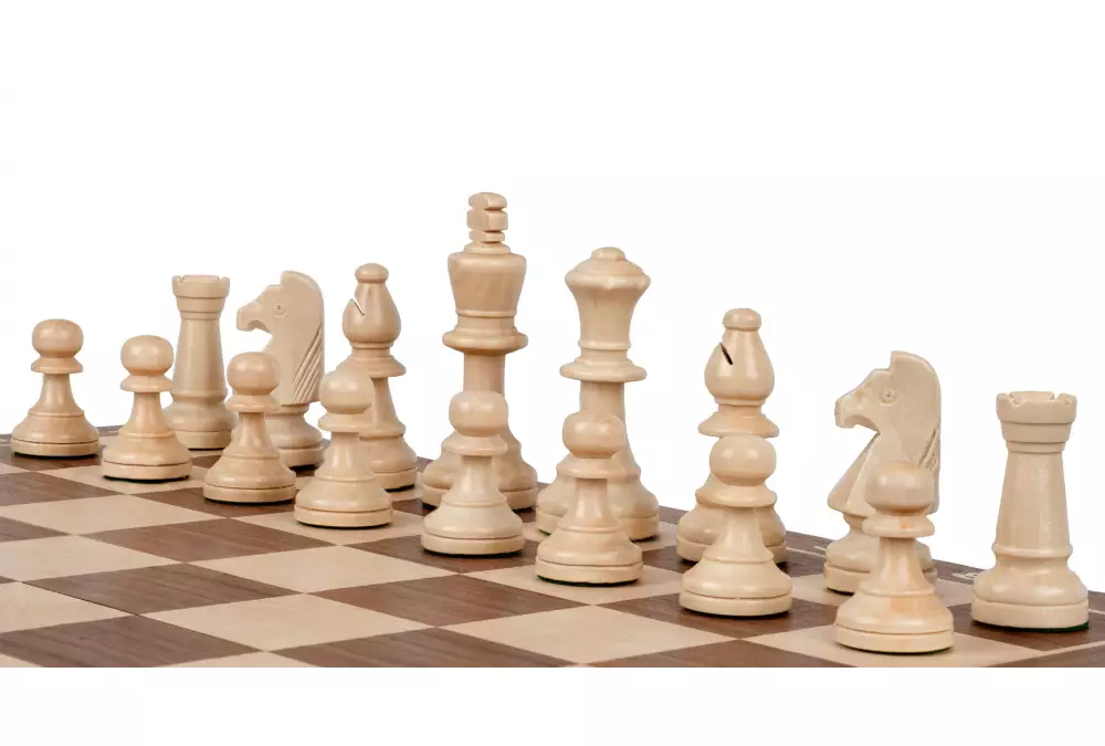 Szachy turniejowe Sunrise (45 x 45 cm) orzech / klon