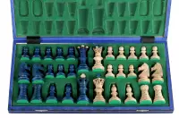 duże Szachy AMBASADOR - NIEBIESKIE (54cm)