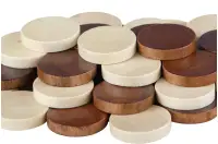 Pionki drewniane (kamienie) do warcabów 100 polowych Pionki drewniane (kamienie) do warcabów 100 polowych