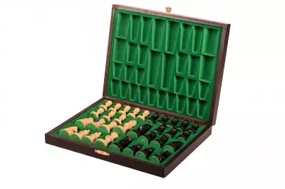 Sunrise Staunton nr 5 (król 90 mm) w eleganckiej drewnianej kasecie