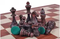 Figury drewniane Staunton nr 6 w drewnianym kuferku w kolorze mahoniowym