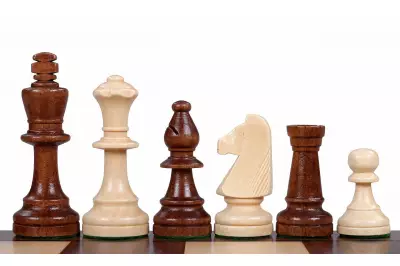 Zestaw szachowy turniejowy Nr 5 - szachownica 50 mm + figury Sunrise Staunton 90 mm