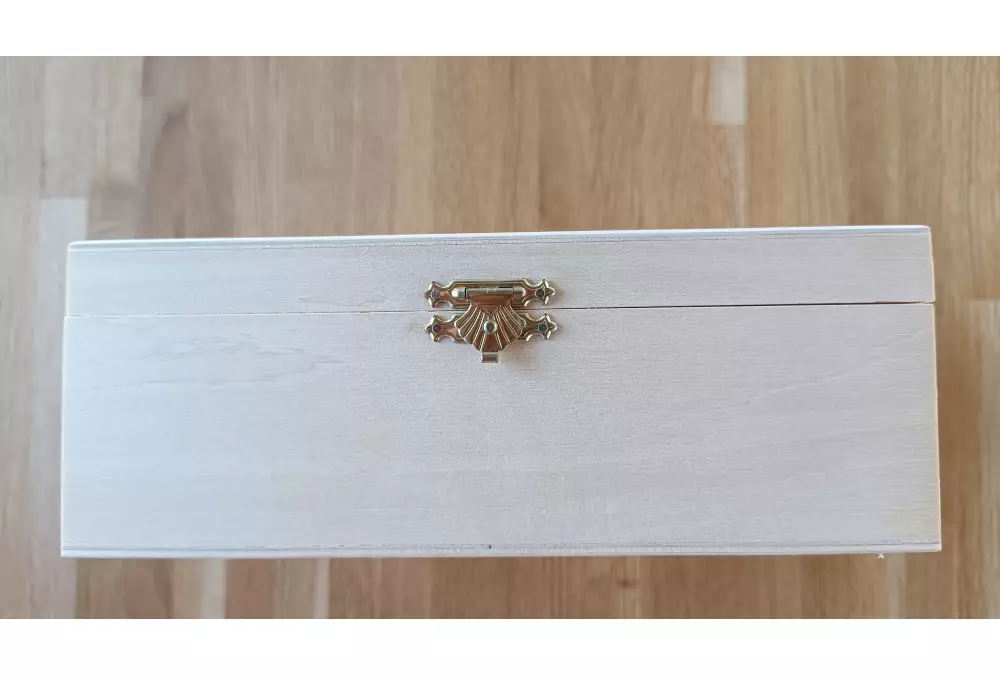 Drewniany kuferek do przechowywania figur Staunton nr 5 (wysokość króla 90 mm) - surowe drewno