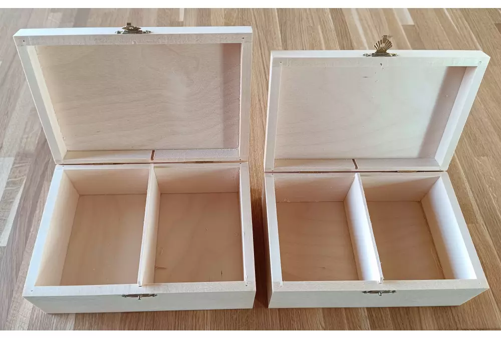 Drewniany kuferek do przechowywania figur Staunton nr 5 (wysokość króla 90 mm) - surowe drewno