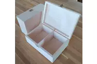 Drewniany kuferek do przechowywania figur Staunton nr 5 (wysokość króla 90 mm) - surowe drewno