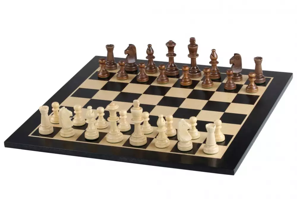 Deska szachowa nr 4+ (bez opisu) hebanizowana (intarsja)