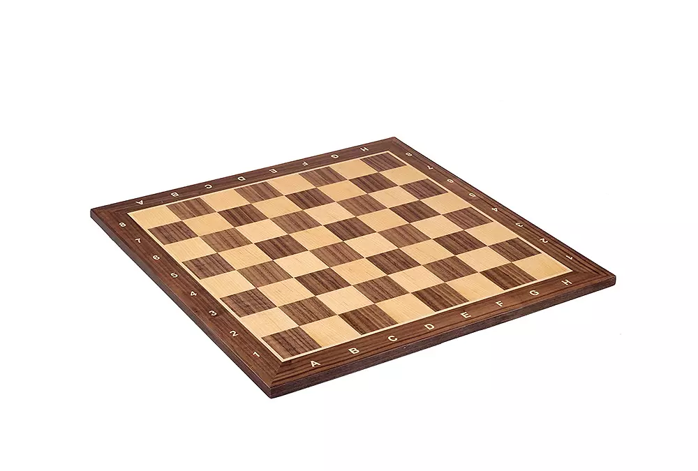 Deska szachowa nr 4+ (z opisem) orzech/klon (intarsja)