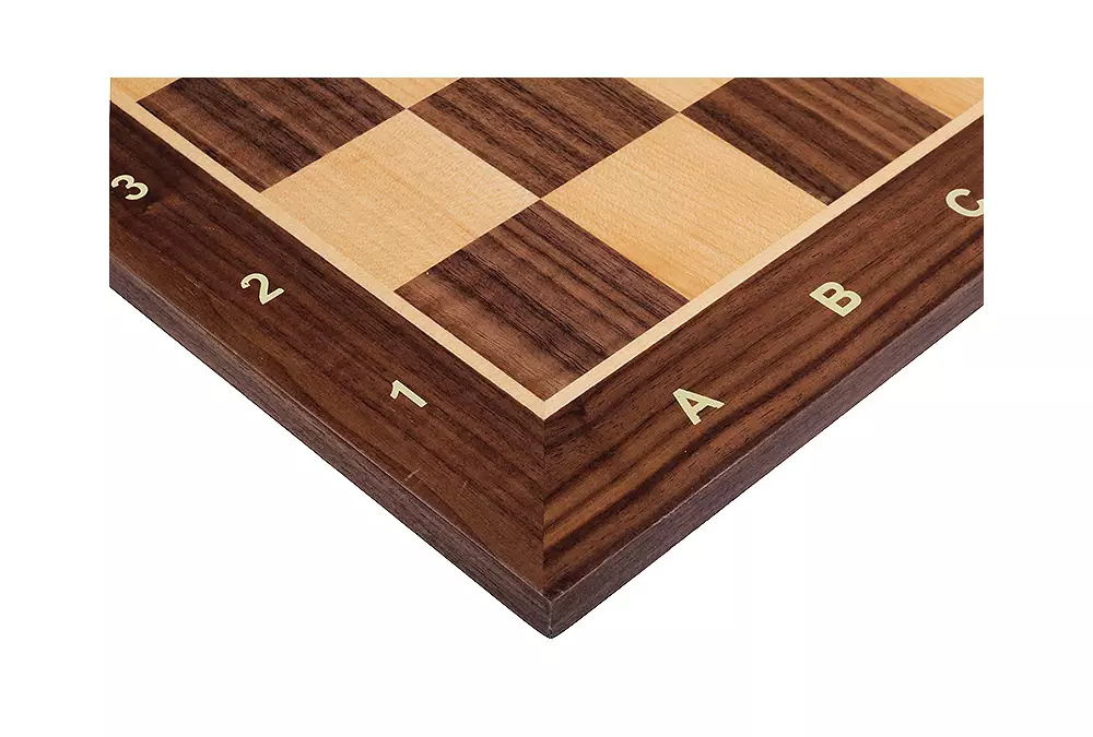 Deska szachowa nr 4+ (z opisem) orzech/klon (intarsja)