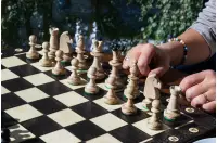 Szachy drewniane Consul Black (48x48cm)