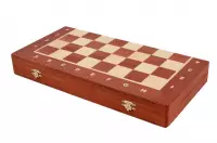 Szachy Turniejowe nr 4 Intarsjowane - piękny zestaw rzeźbionych szachów drewnianych - na prezent dla dziecka i dorosłego