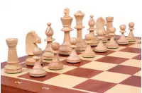 Szachy Turniejowe nr 5 Intarsjowane (48x48cm) - PROFESJONALNY zestaw szachowy