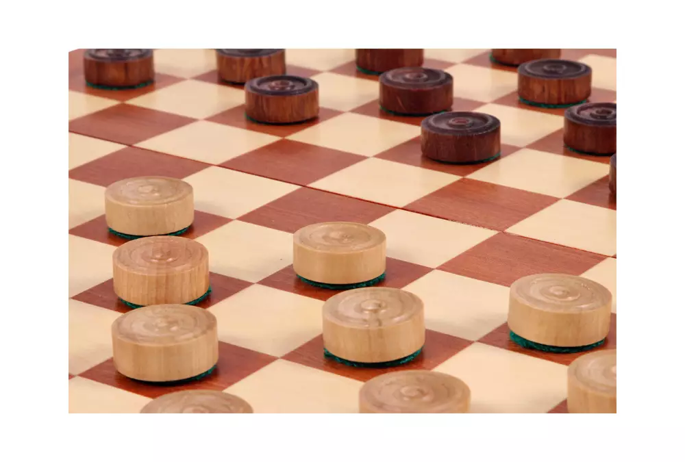 Warcaby 100 pól intarsja