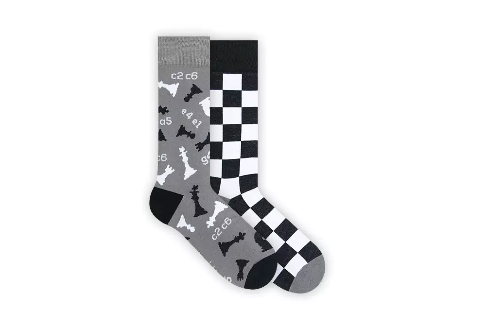 Skarpetki szachowe Nanushki - rozmiar 40-43