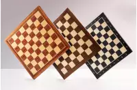 Deska szachowa nr 5 (bez opisu) z czarną ramką orzech/klon (intarsja) - Ekskluzywna