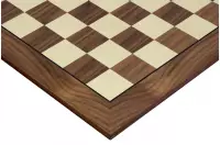 Deska szachowa nr 5+ z czarną ramką (bez opisu) orzech/klon (intarsja) - Ekskluzywna
