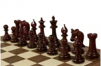 Deska szachowa nr 5+ z czarną ramką (bez opisu) orzech/klon (intarsja) - Ekskluzywna