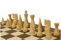 Deska szachowa nr 5+ z czarną ramką (bez opisu) orzech/klon (intarsja) - Ekskluzywna