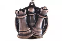 Medal szachowy okrągły - brązowy