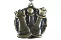 Medal szachowy okrągły - złoty