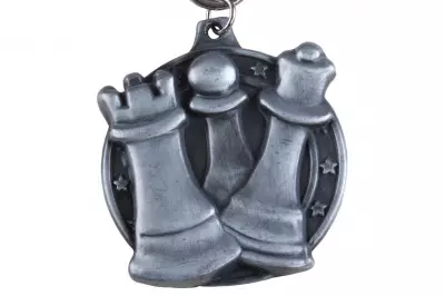 Medal szachowy okrągły - srebrny