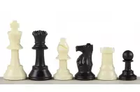 Figury szachowe Staunton nr 3, białe/czarne (król 64 mm)