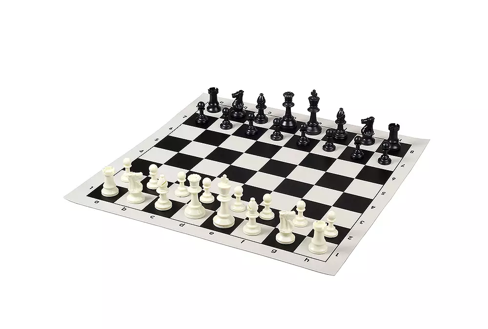 Zestaw szachowy Junior (figury plastikowe i szachownica zwijana)