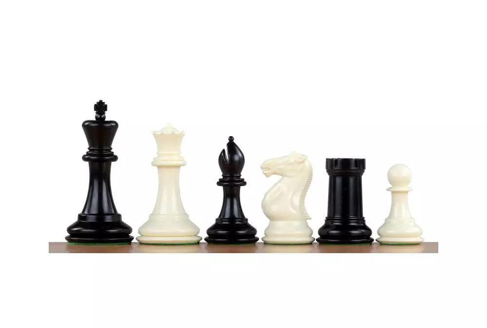 Figury szachowe Exclusive Staunton nr 6, białe/czarne, dociążane metalem (król 95 mm)