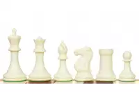 Figury szachowe Exclusive Staunton nr 6, białe/czerwone, dociążane metalem (król 95 mm)