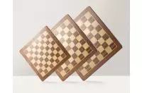 Deska szachowa nr 5+ (bez opisu) paduk/klon (intarsja) - okrągłe rogi