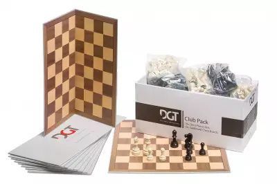 DGT CLUB PACK (10 x zestaw: figury + szachownice)