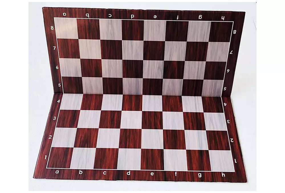 Szachownica plastikowa składana nr 6 (pole 57 mm) - Imitacja drewna