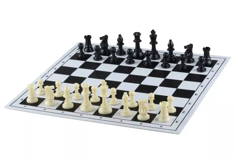 Szachownica plastikowa składana nr 4, biało - czarna