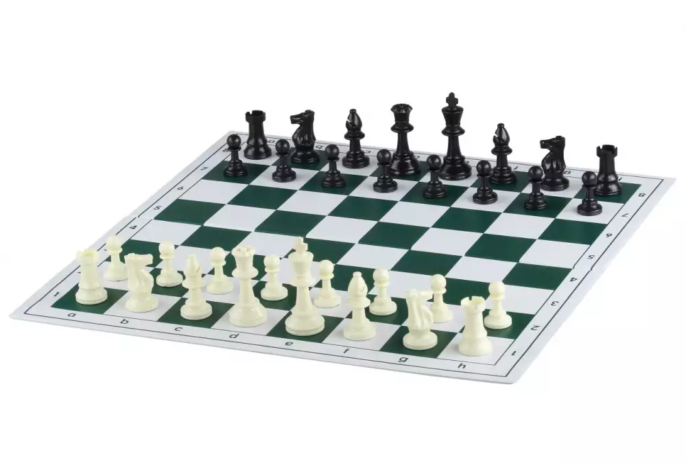 Szachownica plastikowa składana nr 4+, biało - zielona