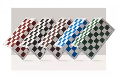 Szachownica plastikowa składana nr 4+, biało - niebieska