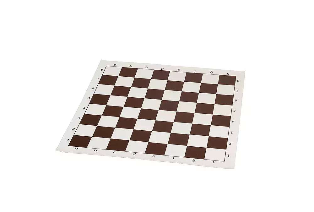Szachownica winylowa rolowana nr 4+, biało - brązowa