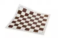 Szachownica winylowa rolowana nr 4+, biało - brązowa