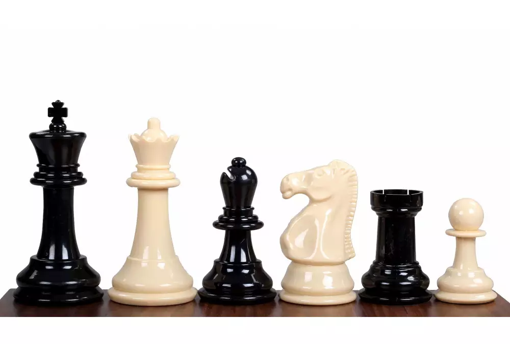 Mały zestaw do szachów plenerowych / ogrodowych (król 20 cm) - figury + szachownica winylowa