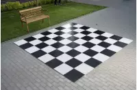 Szachownica plastikowa do szachów oraz warcabów plenerowych / ogrodowych (pole 36 cm)