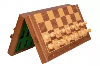 Szachy magnetyczne-orzechowe (33x33cm)