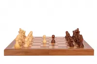 Szachy magnetyczne-orzechowe (33x33cm)