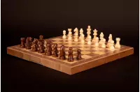 Szachy magnetyczne-orzechowe (33x33cm)