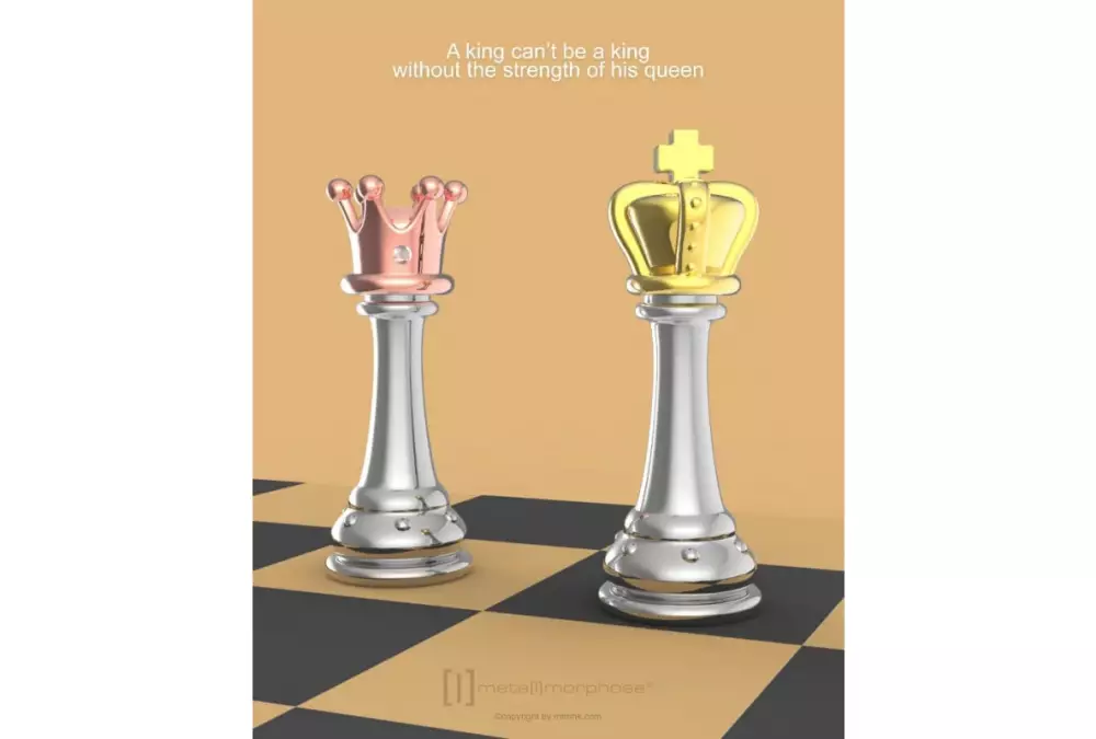 Elegancki breloczek szachowy Meta[l]morphose - król