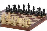 Zestaw szachowy French Lardy - szachownica (pole 50 mm), figury (król 90 mm)