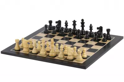 Zestaw szachowy French Lardy (replika) - szachownica (pole 50 mm), figury (król 90 mm)