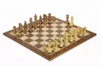 Zestaw szachowy French Mahogany| Król 98 mm | Pole 58 mm | Drewniany