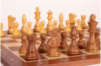Zestaw szachowy French Mahogany| Król 98 mm | Pole 58 mm | Drewniany