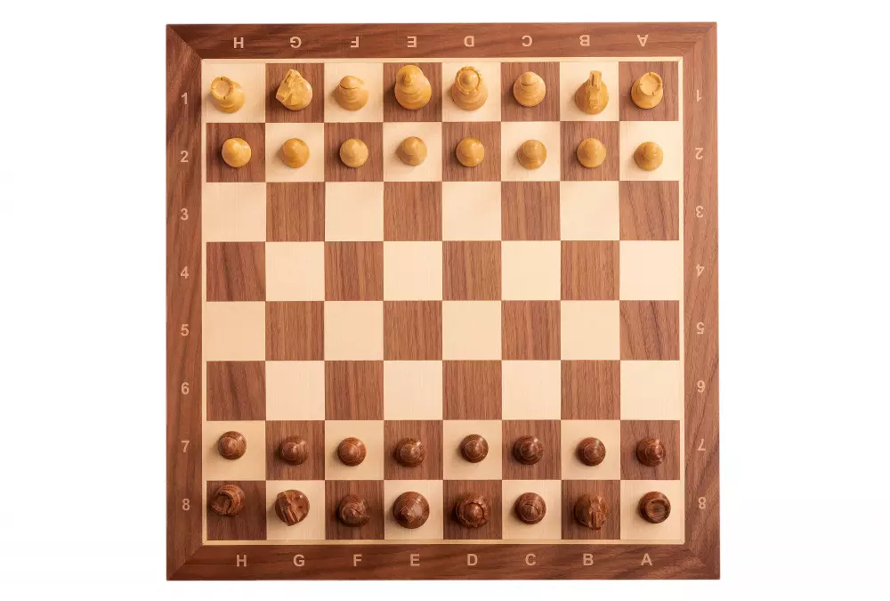Zestaw szachowy French Walnut | Król 98 mm | Pole 58 mm | Drewniany